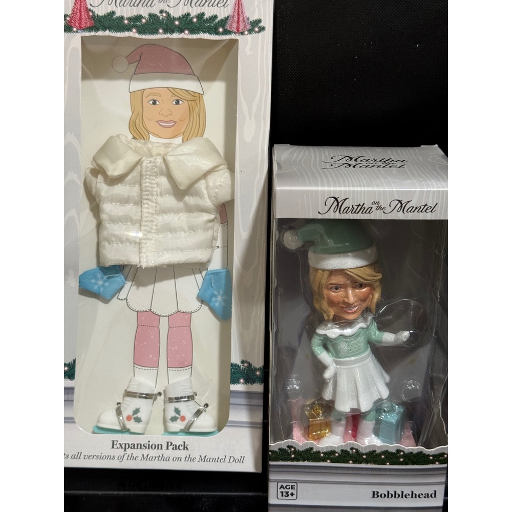 Martha on‎ the Mantel Bobblehead and Expansion Pack Set Holiday Christmas Decor